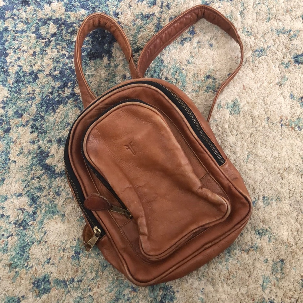 Vintage Frye Mini Leather Backpack